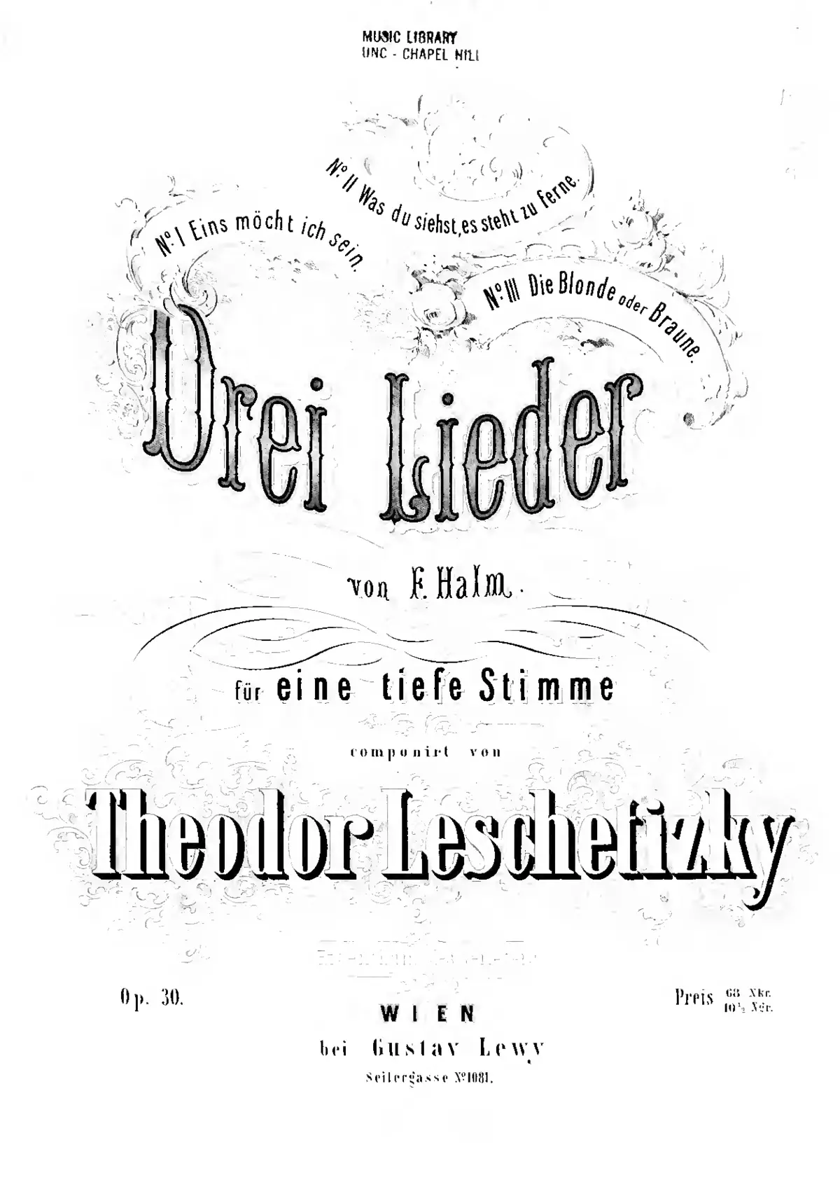 Drei Lieder - Page 1