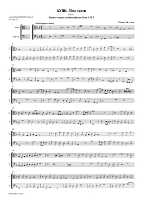 XXIIII Bicinium sine textu