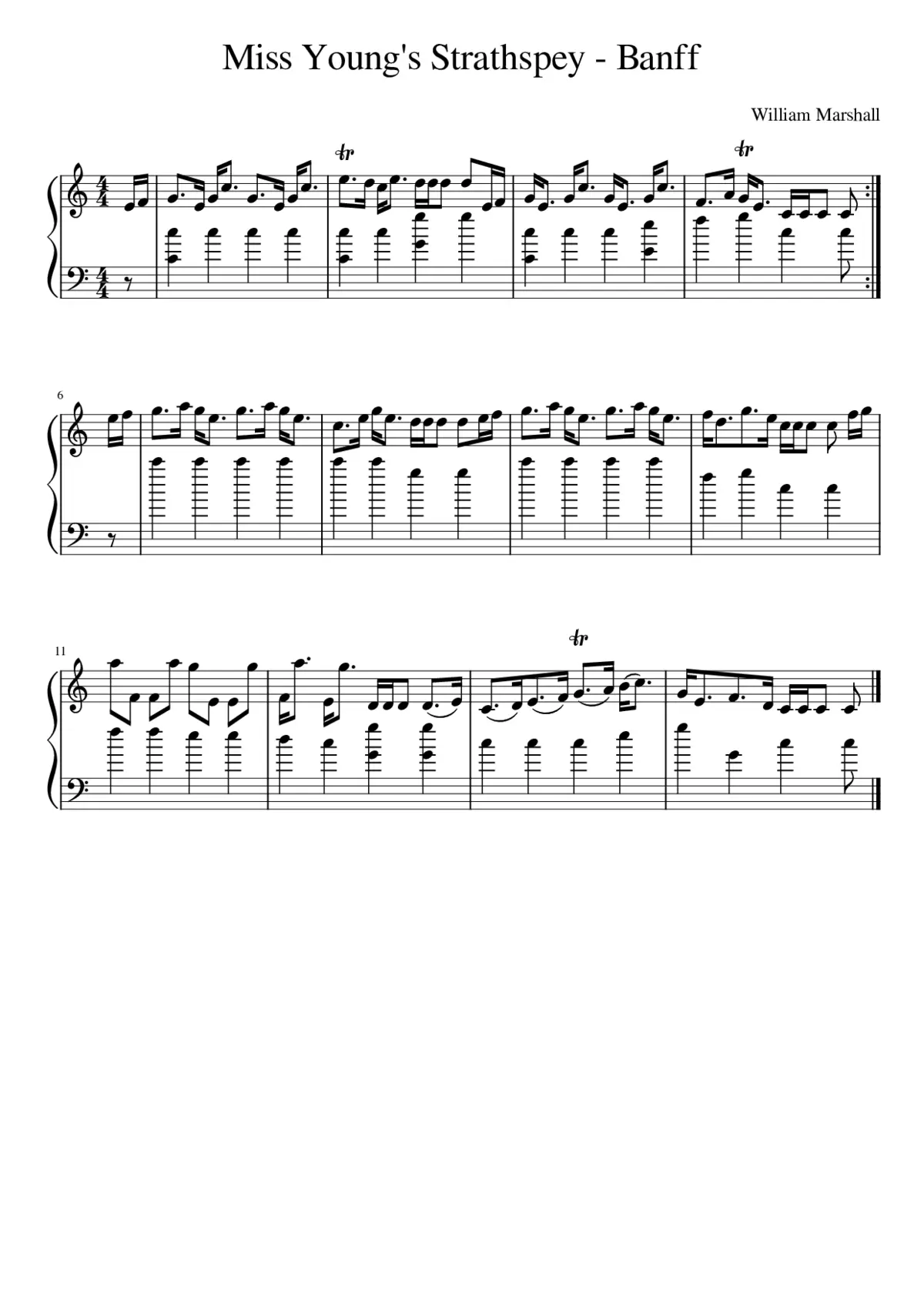 Miss Young's Strathspey - Banff - Page 1