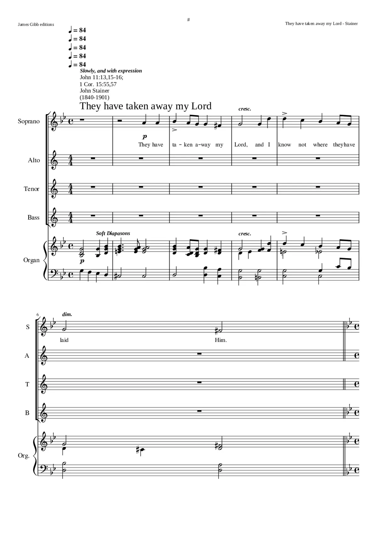 They have taken away my Lord - Page 1