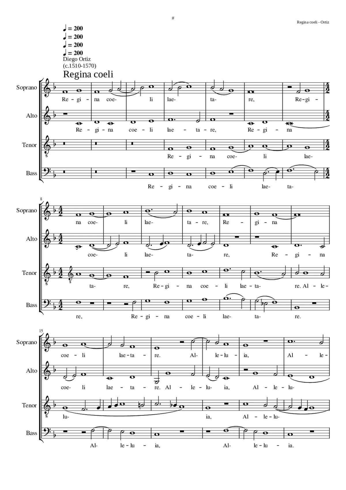 Regina coeli - Page 1