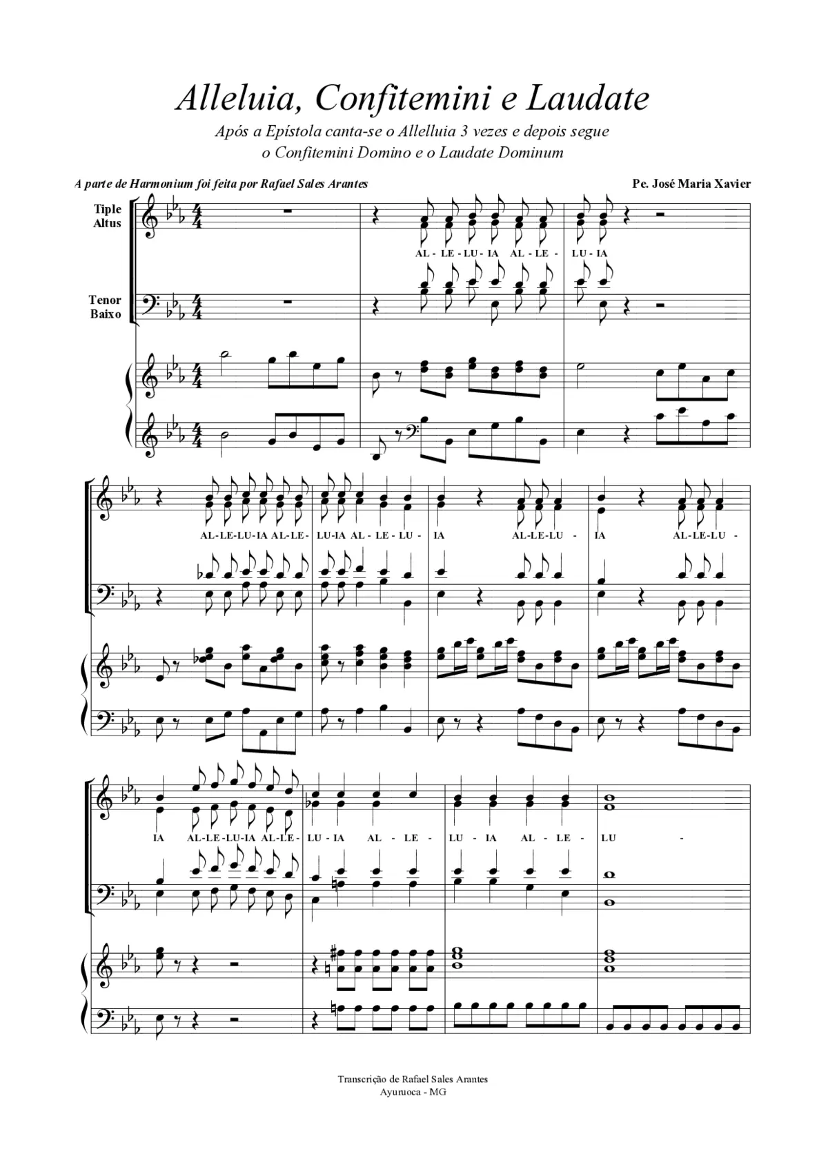 Alleluia, Confitemini e Laudate - Page 1