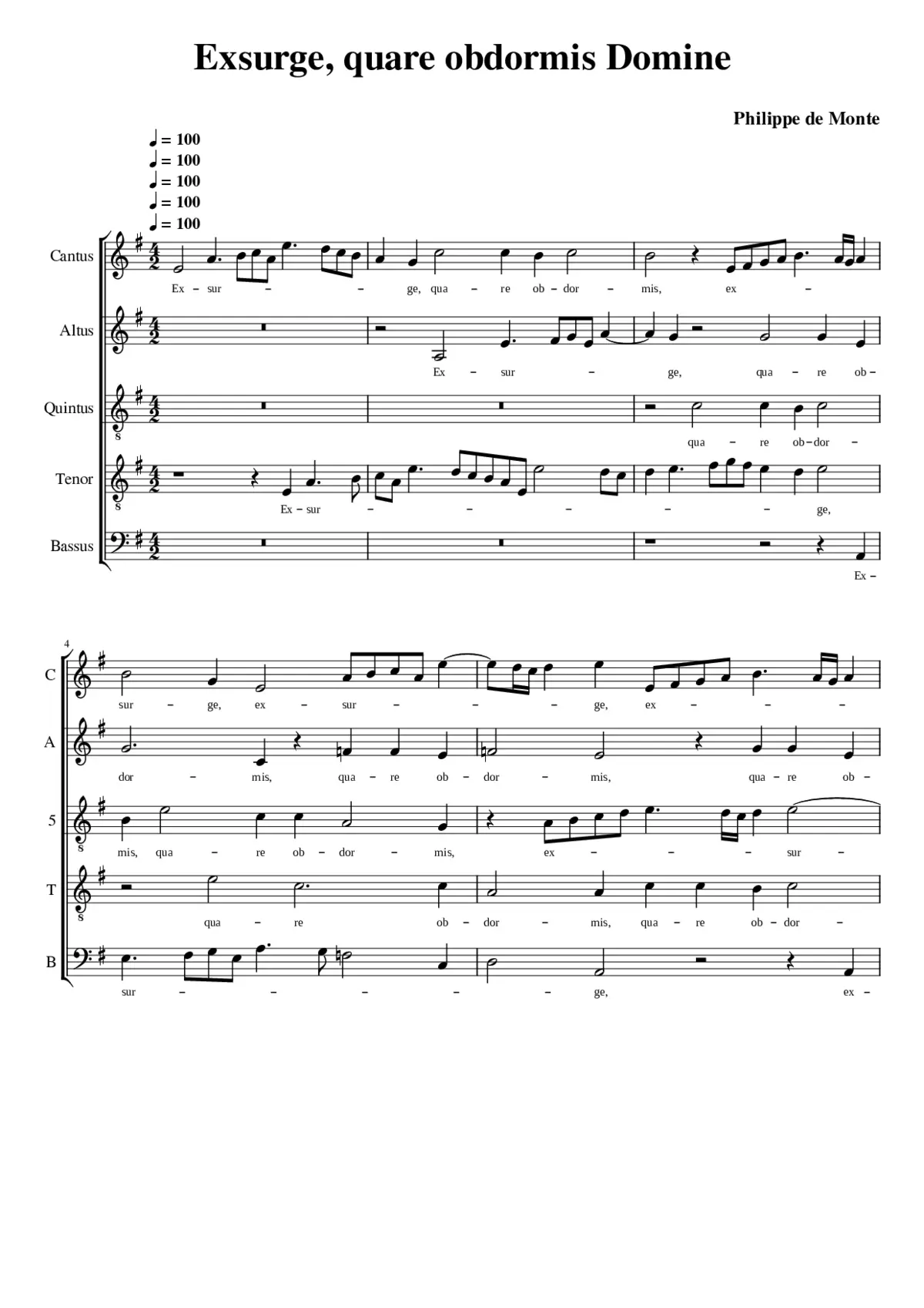 Exsurge quare obdormis Domine - Page 1