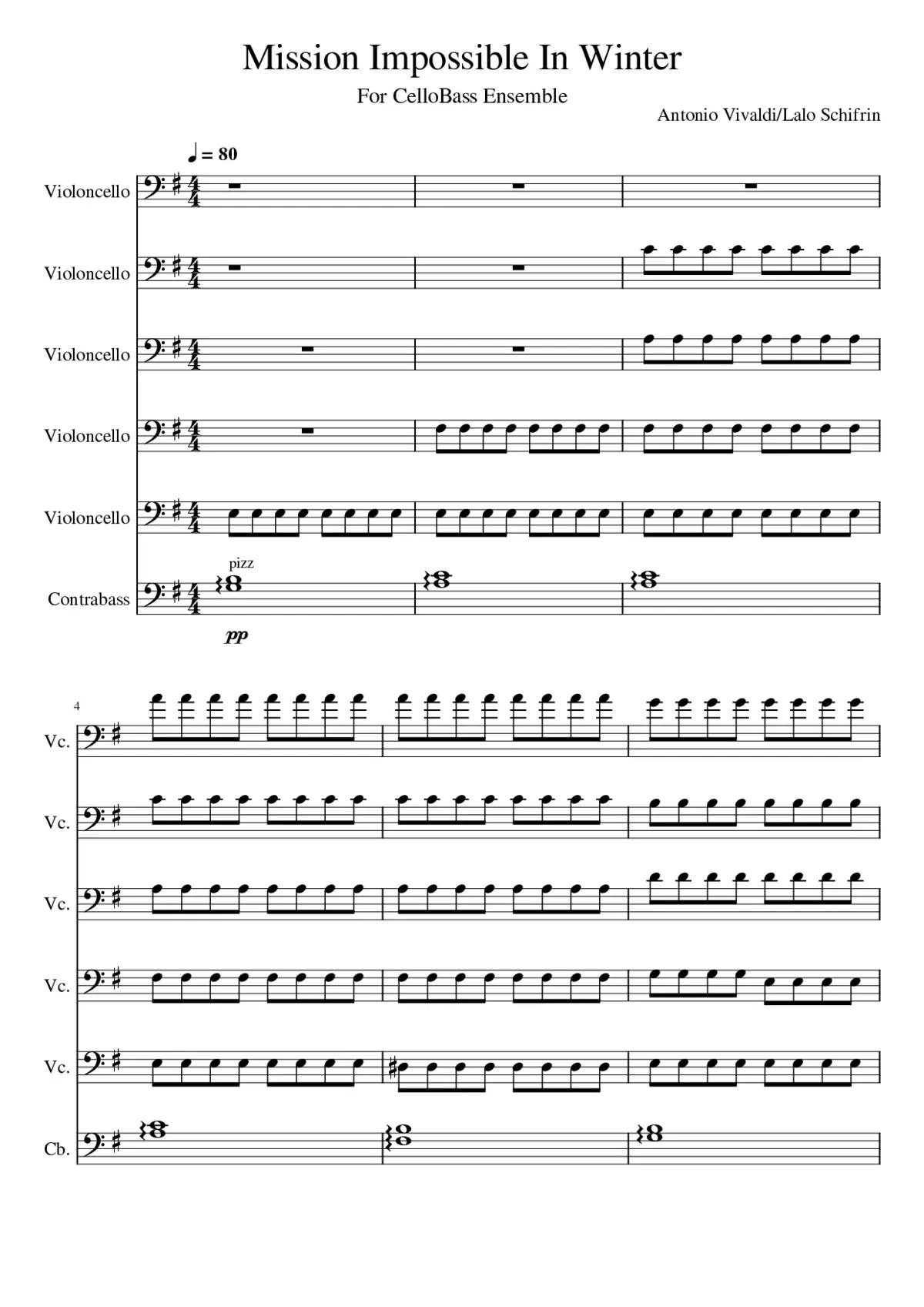 Winter - Vivaldi - Page 1