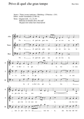 Privo di quel che gran tempo