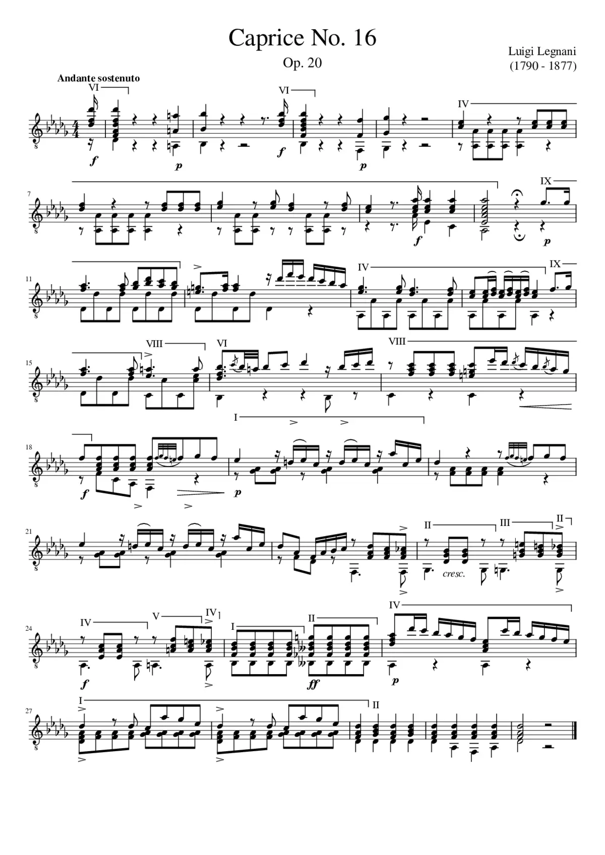 36 Caprices Op.20 - Page 1