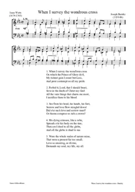 When I survey the wondrous cross