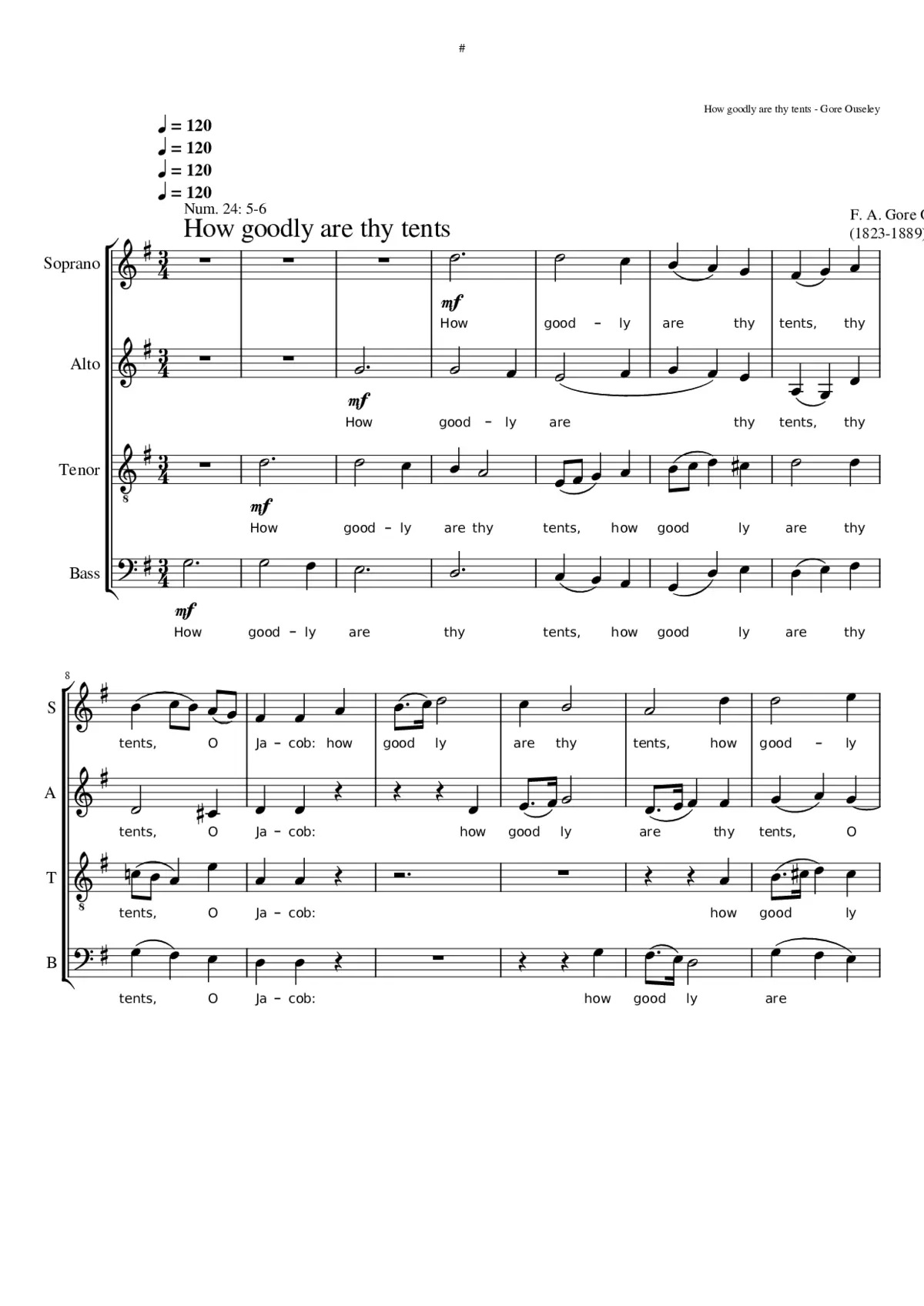 How goodly are thy tents - Page 1