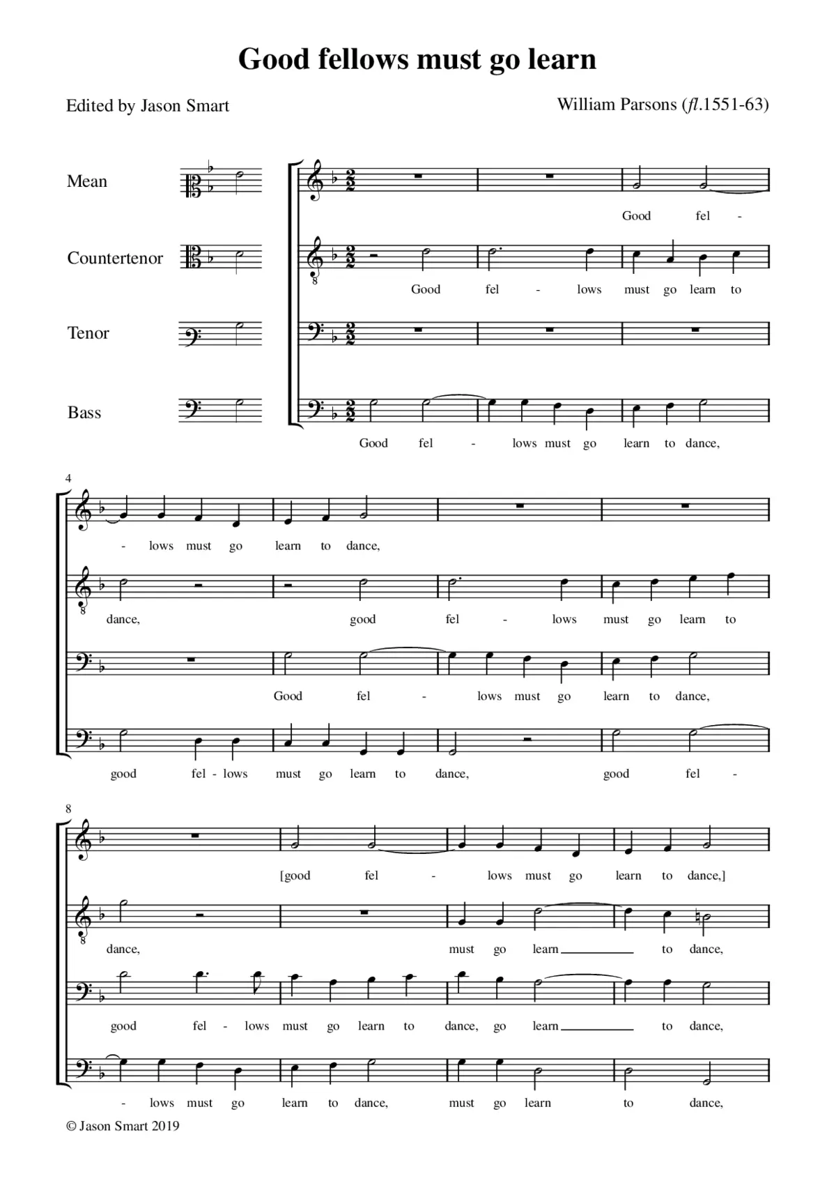 Good fellows must go learn to dance - Page 1