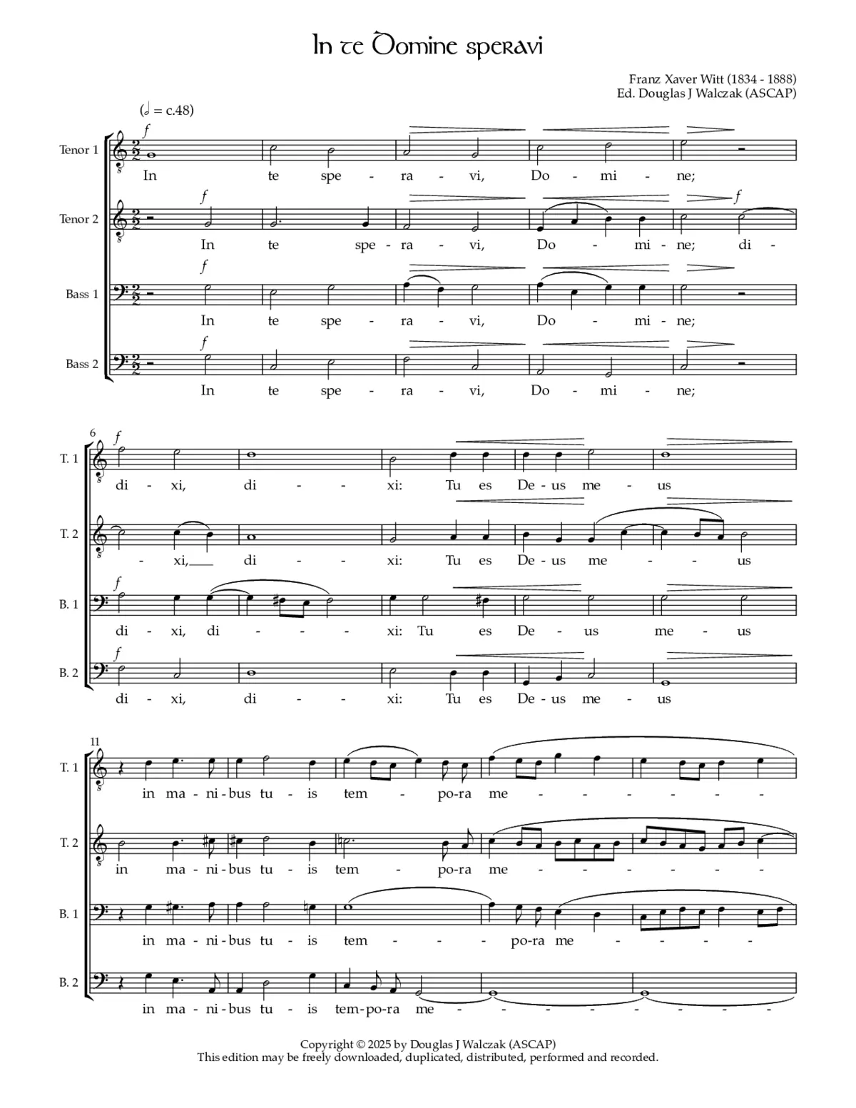 In te Domine speravi - Page 1
