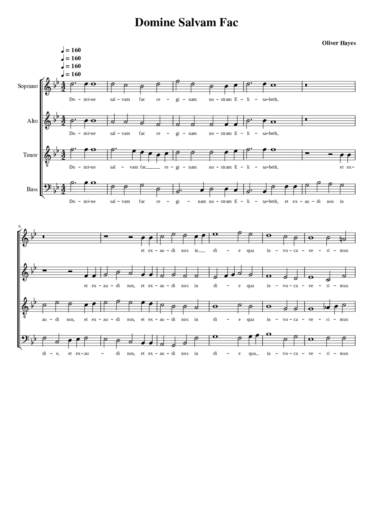 Domine Salvam Fac - Page 1