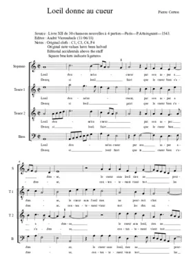 Loeil donne au cueur