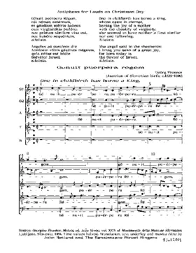 Genuit puerpera regem