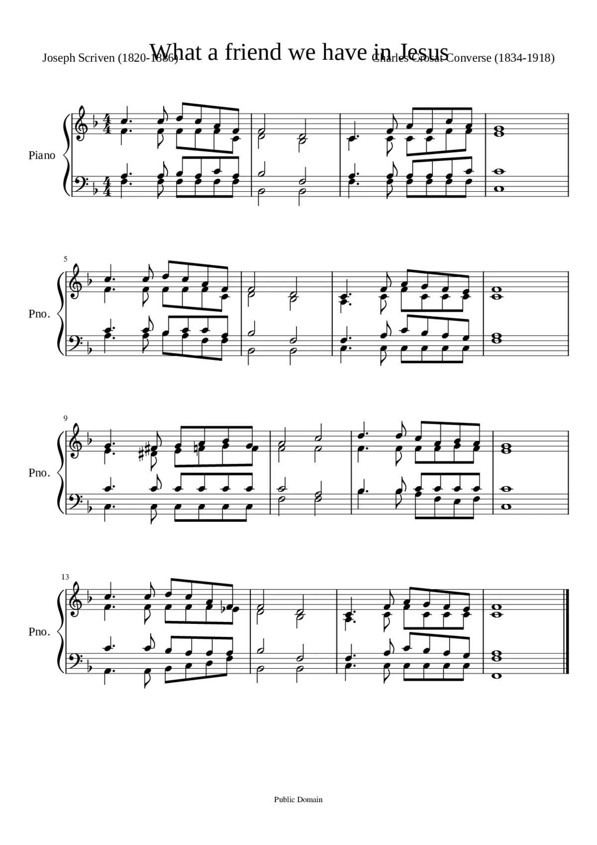 what a friend we have in jesus - Page 1