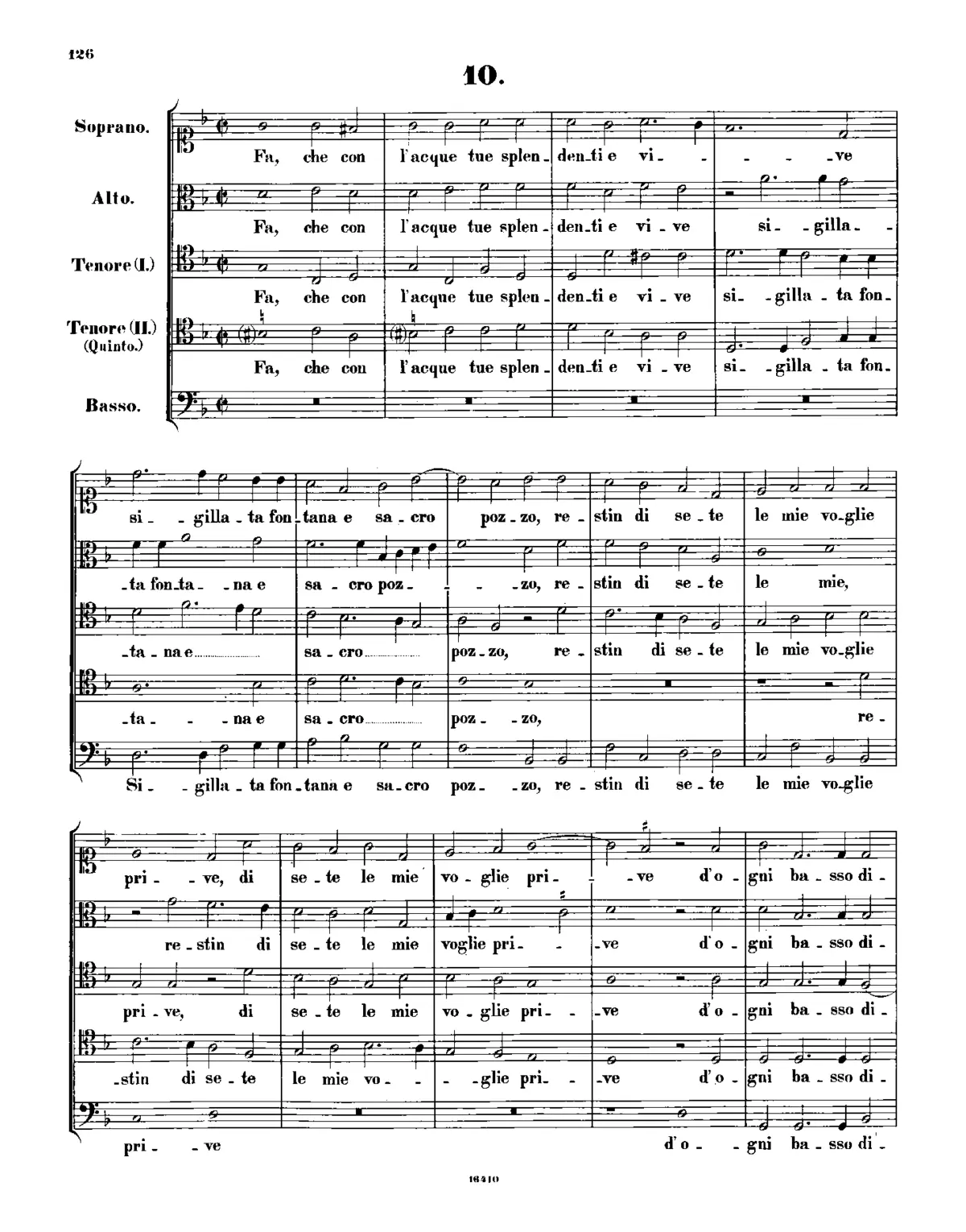 Fa, che con l'acque tue - Page 1