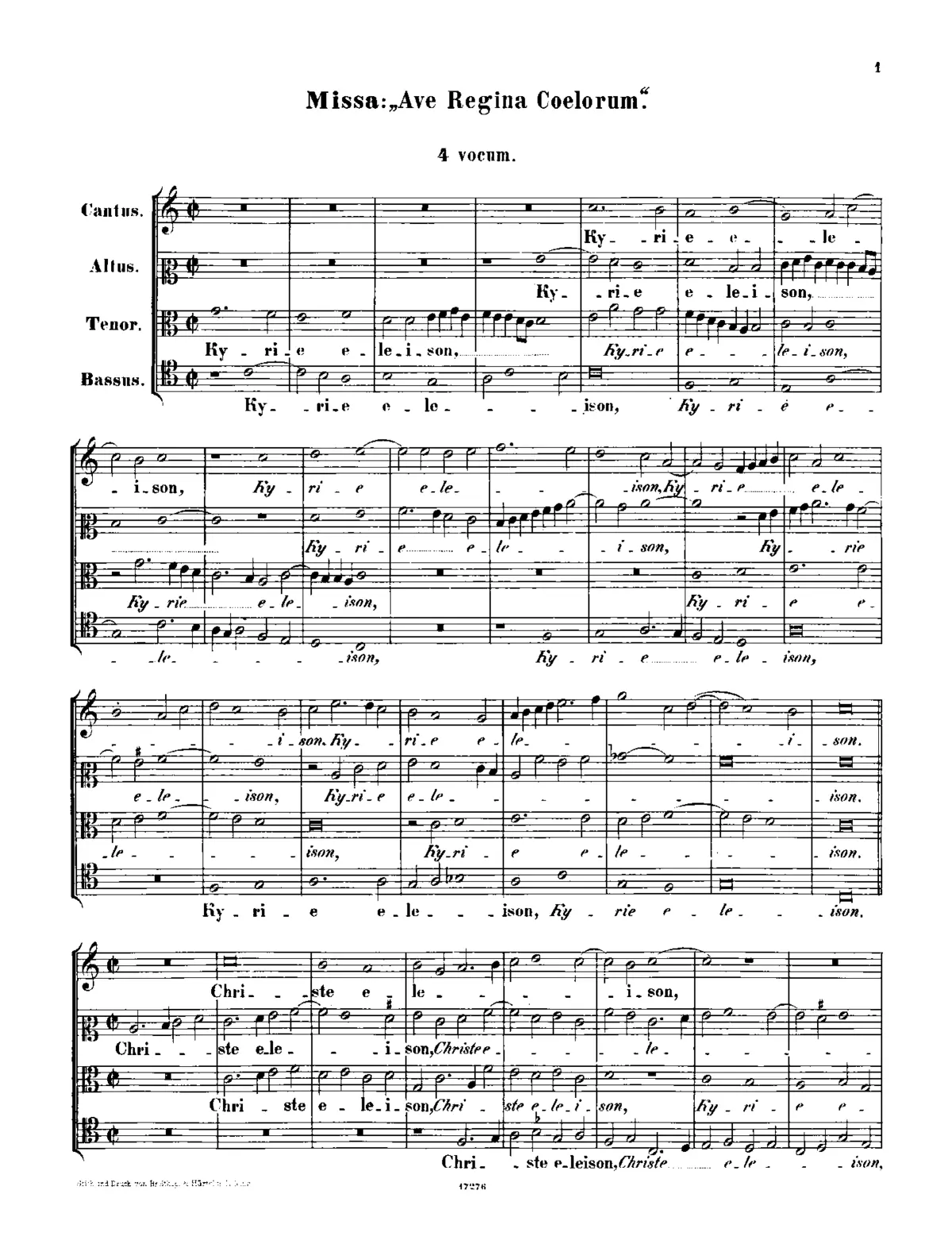 Missa Ave Regina coelorum - Page 1