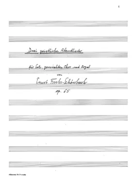 Drei geistliche Abendlieder, Op.65