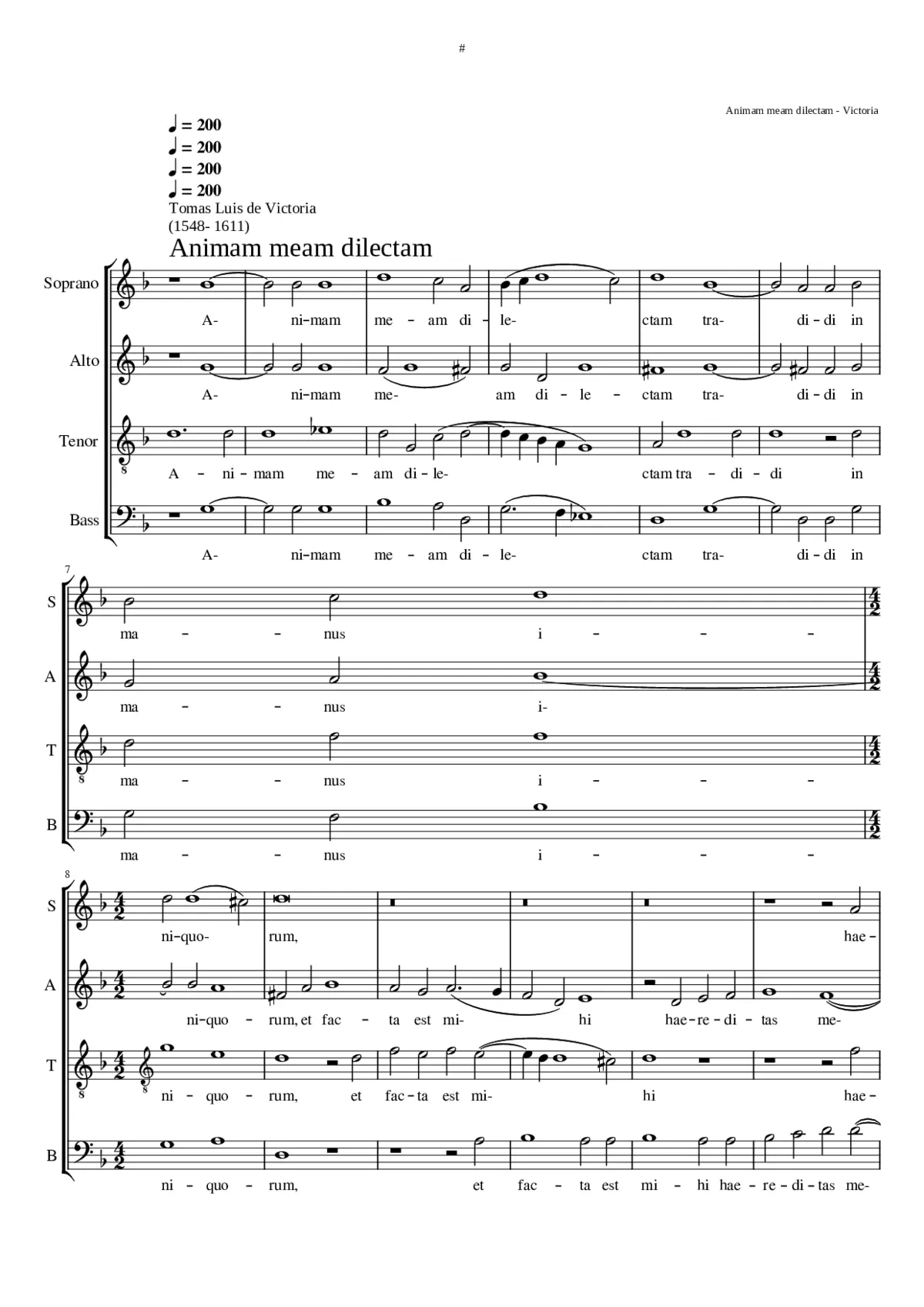 Animam meam dilectam - Page 1