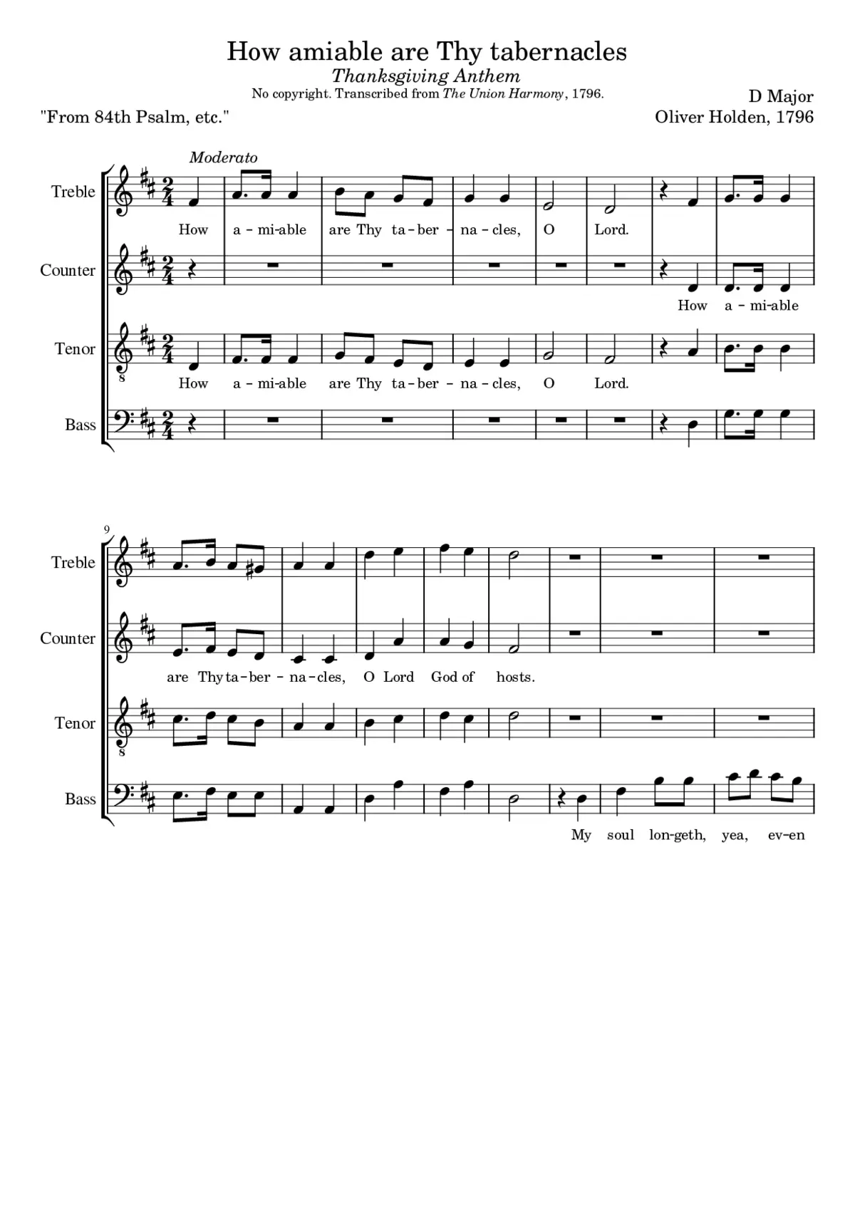 How amiable are Thy tabernacles - Page 1