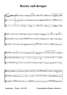 Rorate cœli desuper (tr93) I