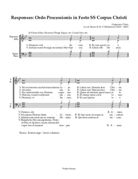 Responses: Ordo Processionis in Festo SS Corpus Christi