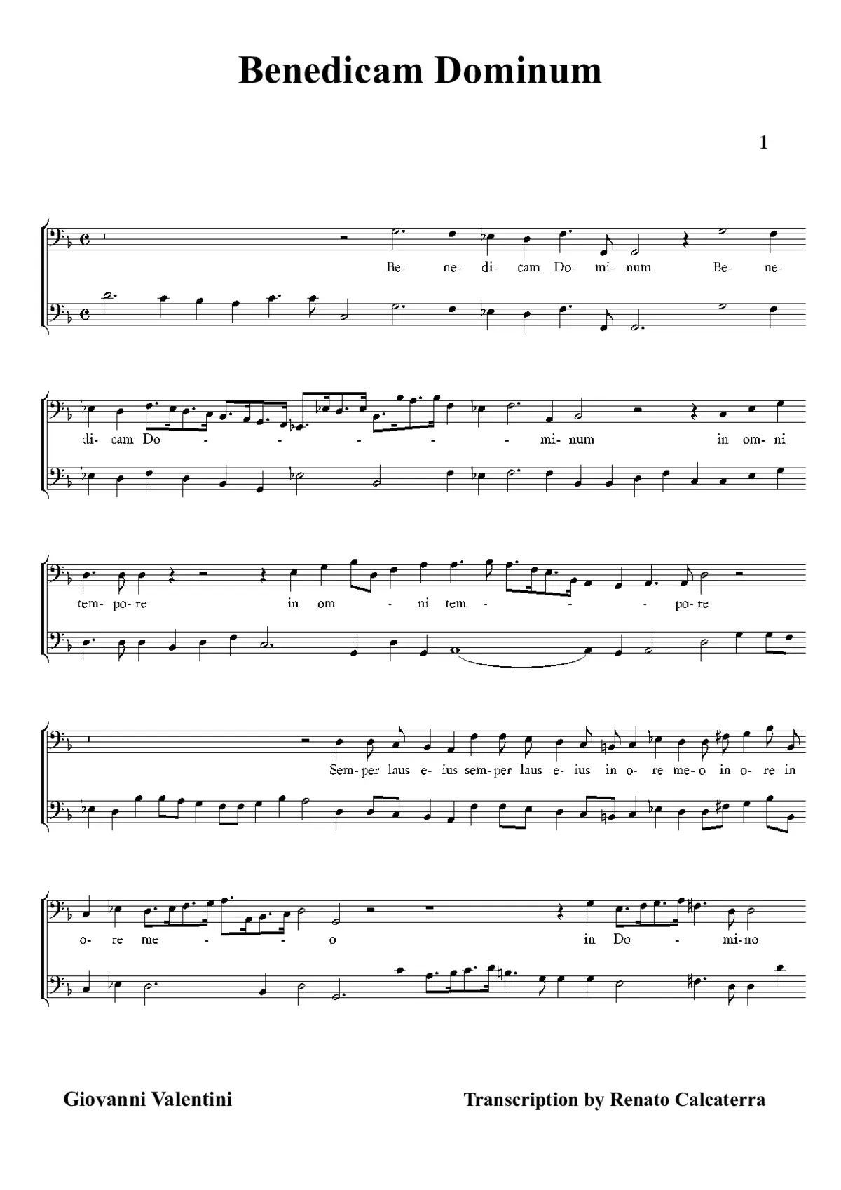 Benedicam Dominum - Page 1