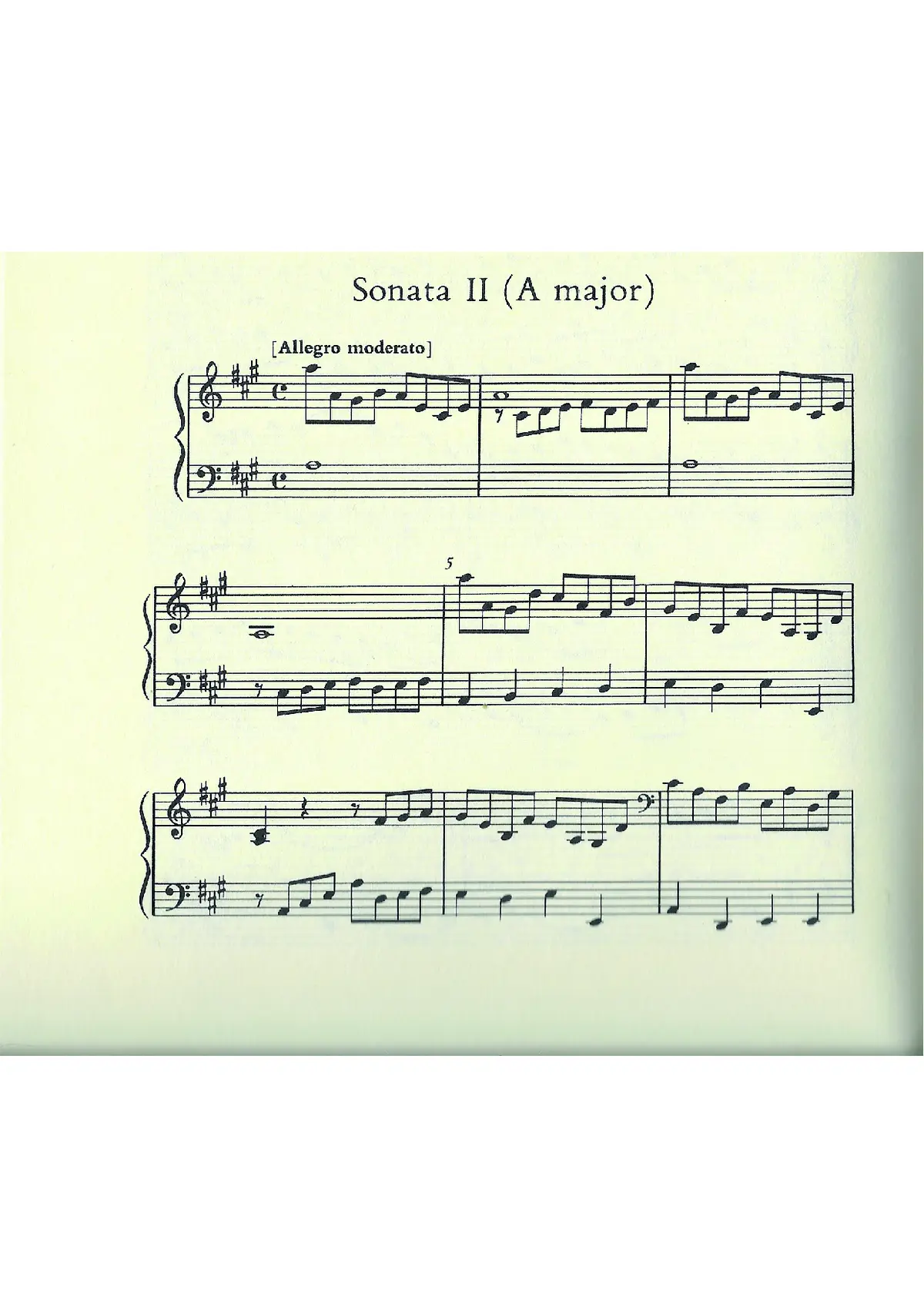 Keyboard Sonata in A major - Page 1