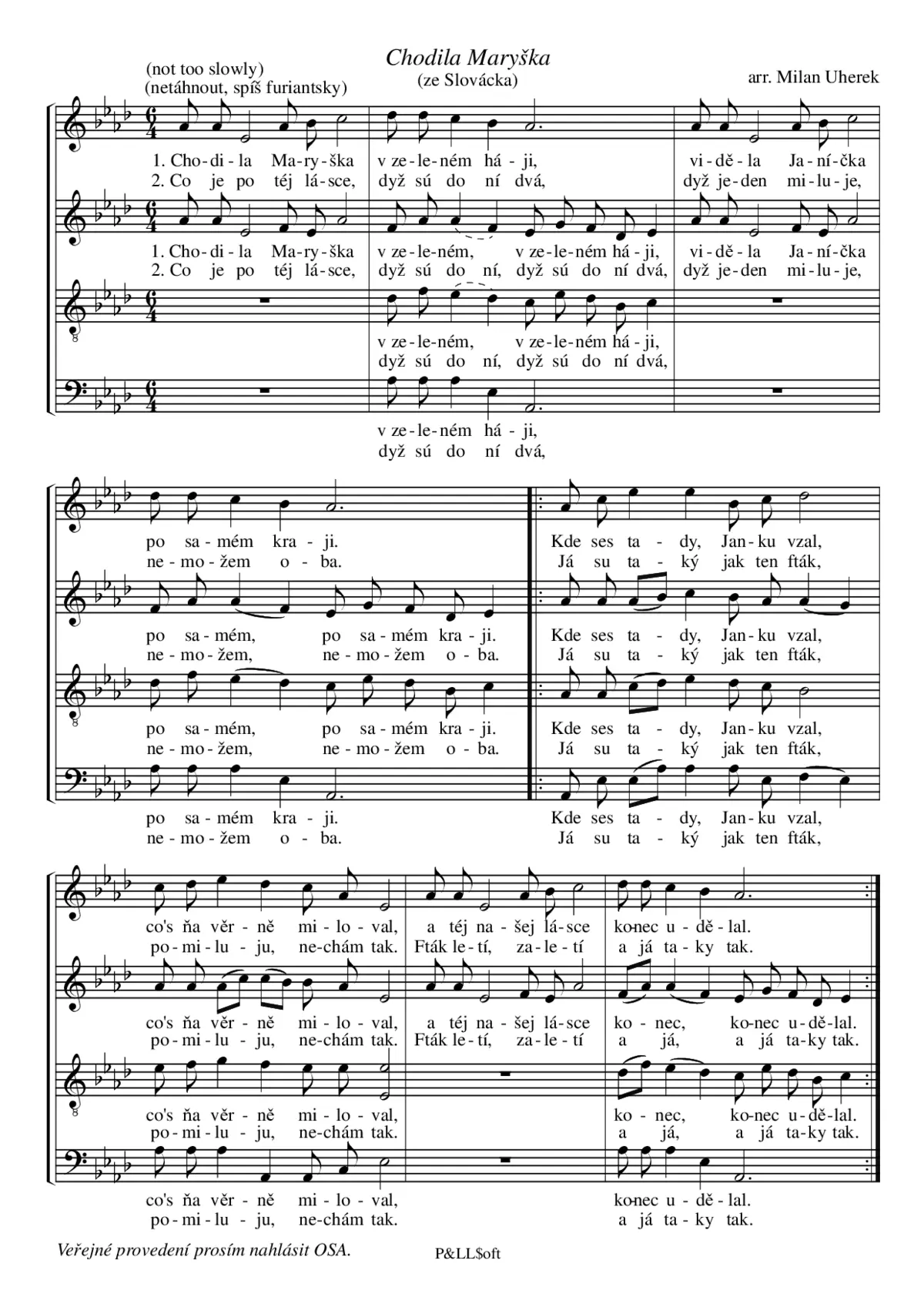 Chodila Maryška - Page 1