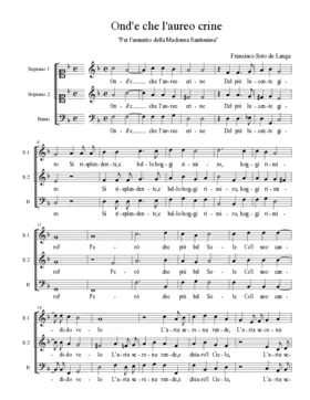 Ond'e che l'aureo crine