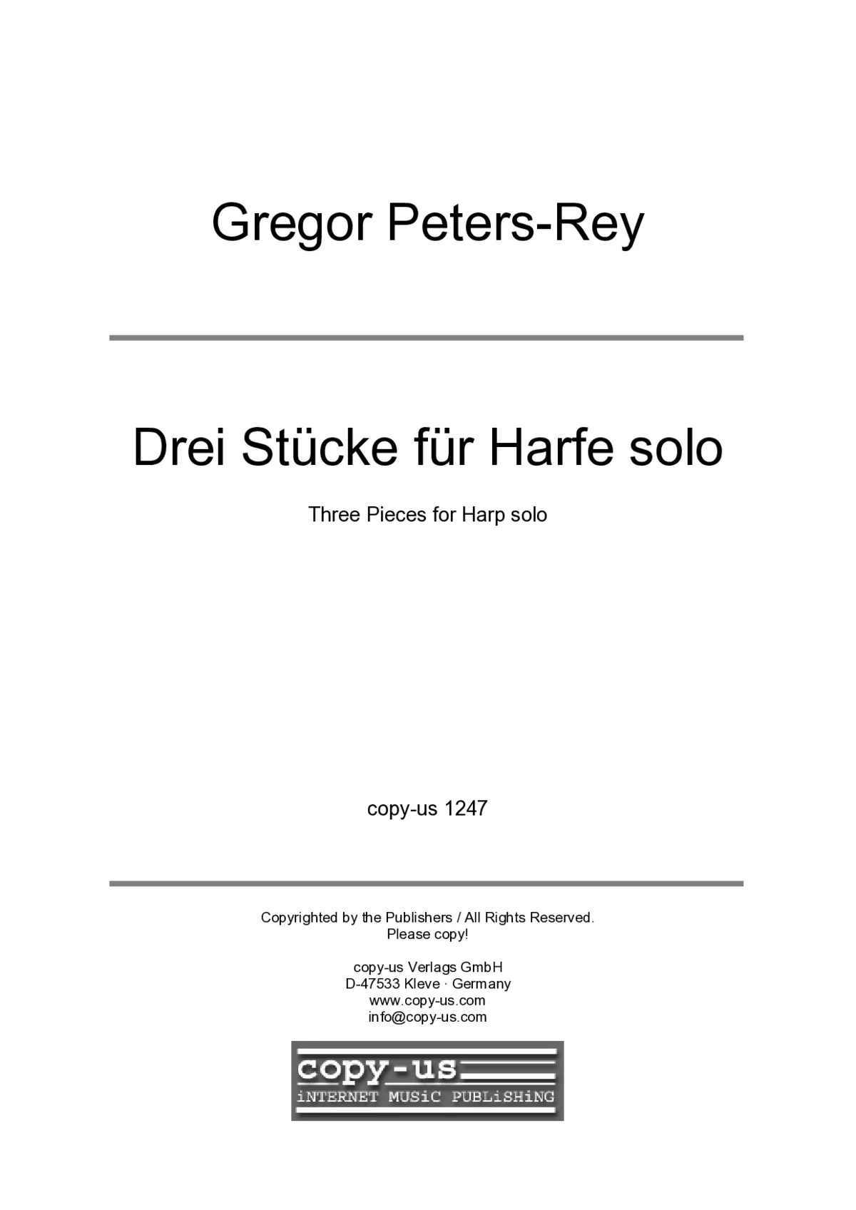 Three pieces for harp - Page 1