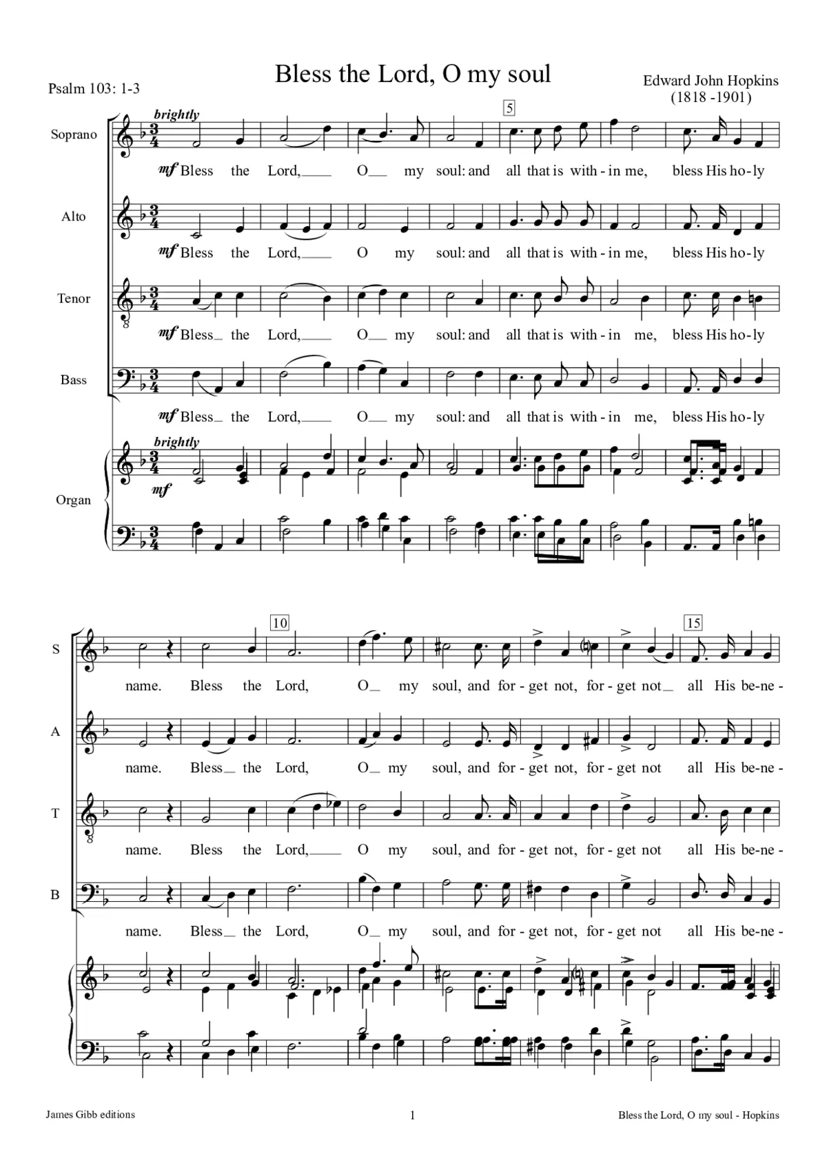 Bless the Lord, O my soul - Page 1