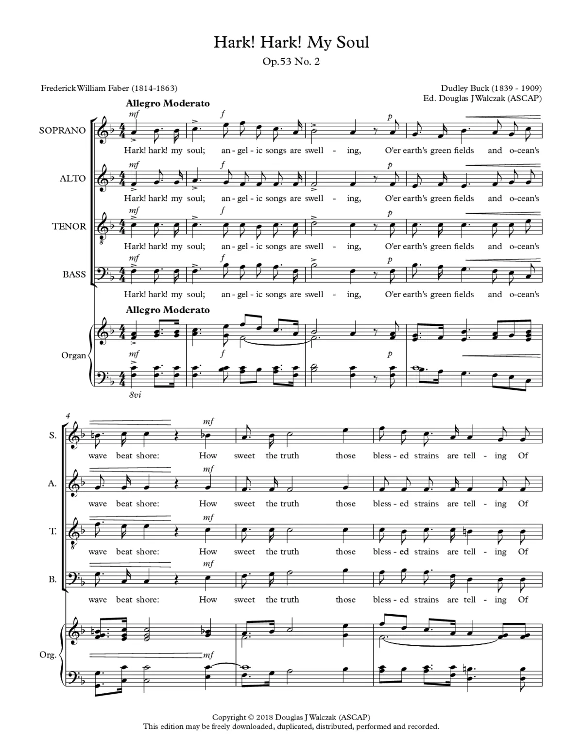 Hark! hark! my soul, Op. 53 No. 2 - Page 1