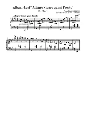 Album-Leaf '2nd Concerto', S.163a/1