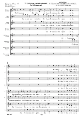 Caelorum candor splenduit De S. Francesco