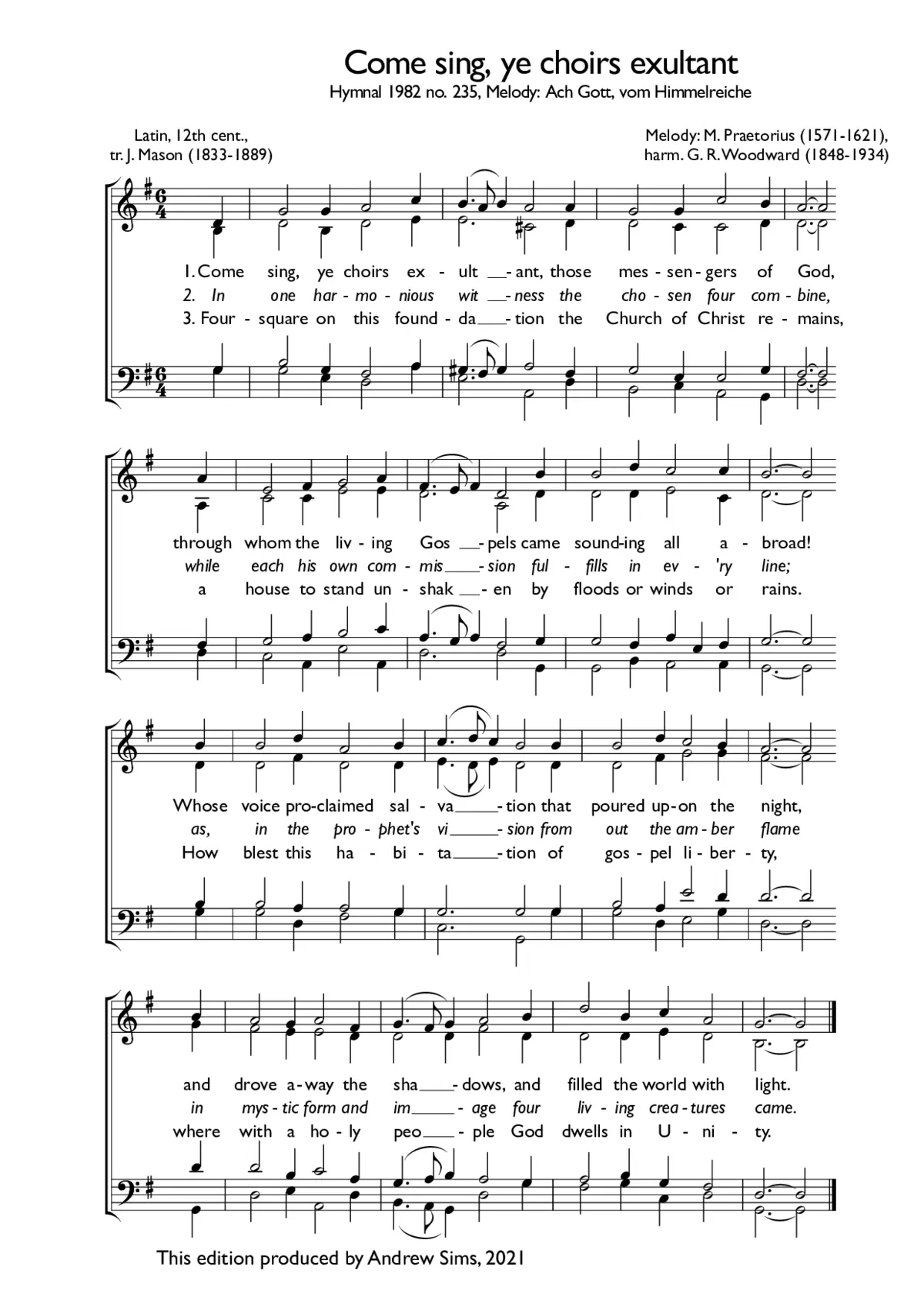 Come sing, ye choirs exultant - Page 1