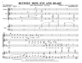 Betwixt mine eye and heart