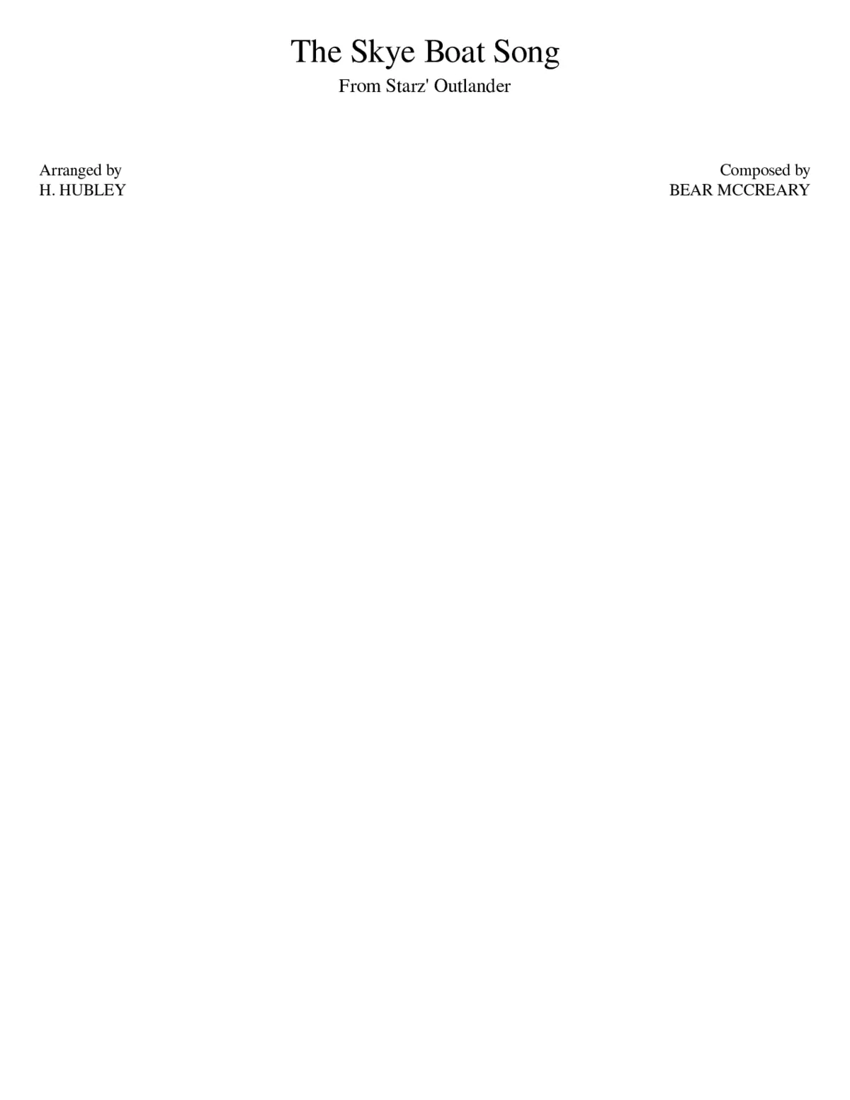 the skye boat song - Page 1