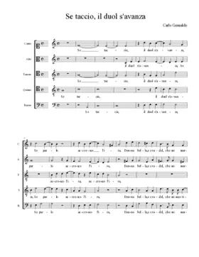 Se taccio, il duol s'avanza