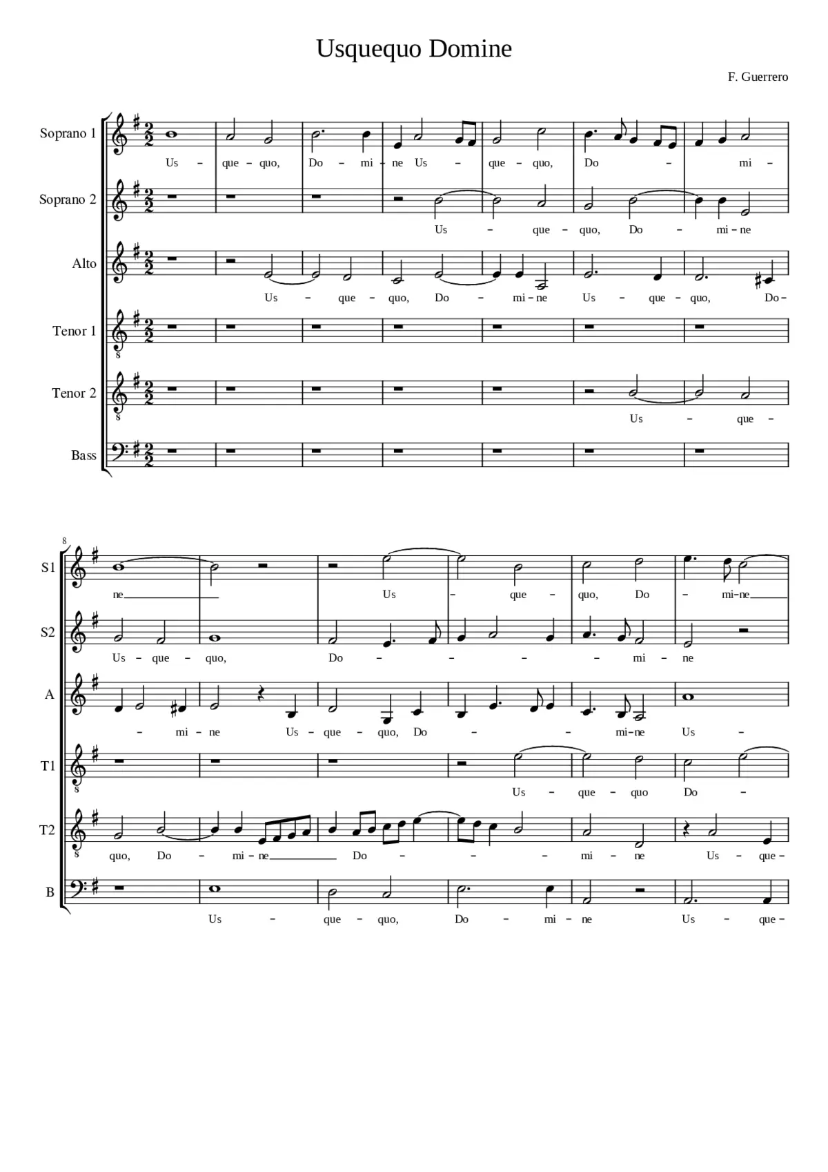 Usquequo Domine - Page 1