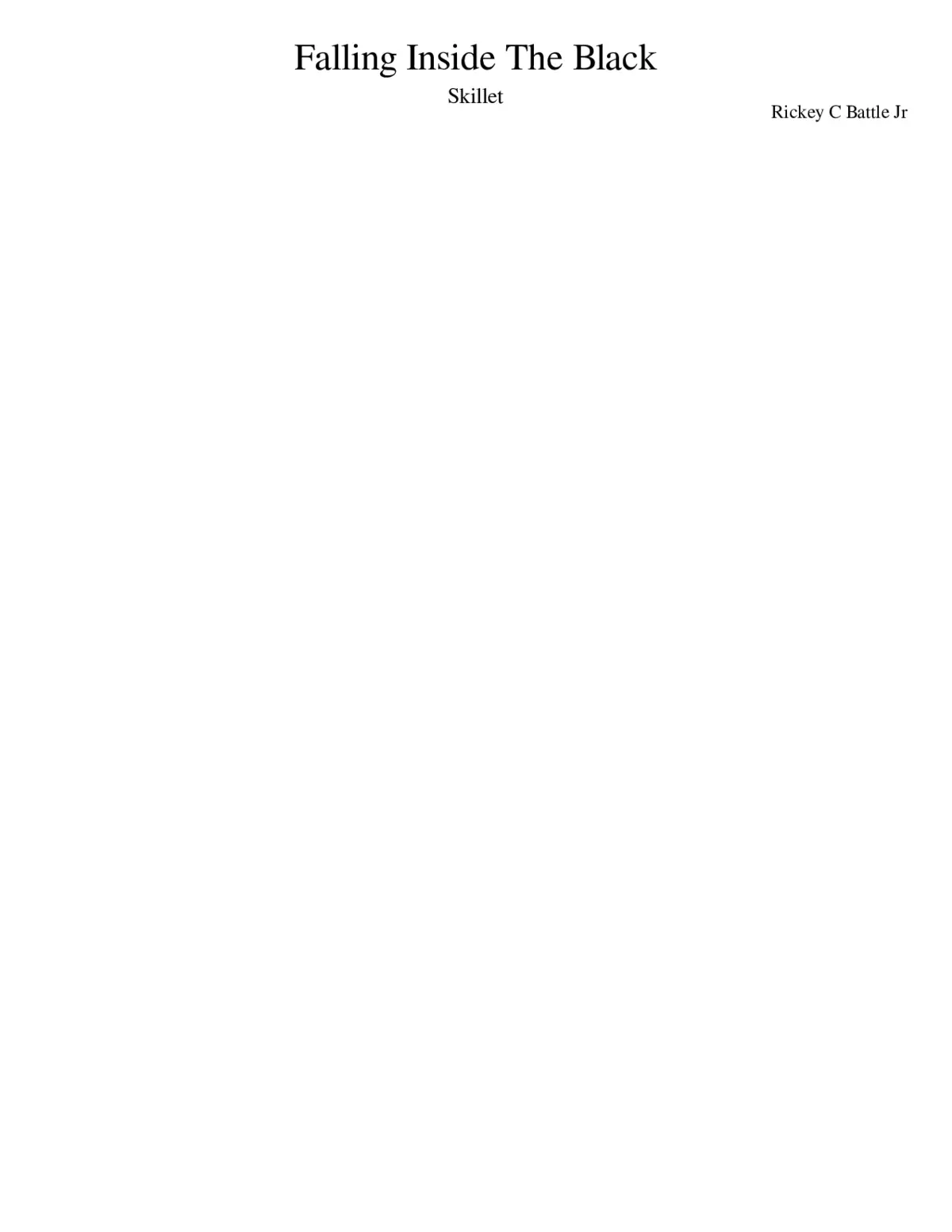 Skillet Falling Inside The Black - Page 1