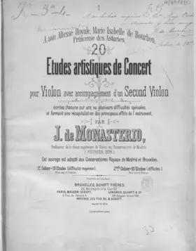 20 études artistiques de concert