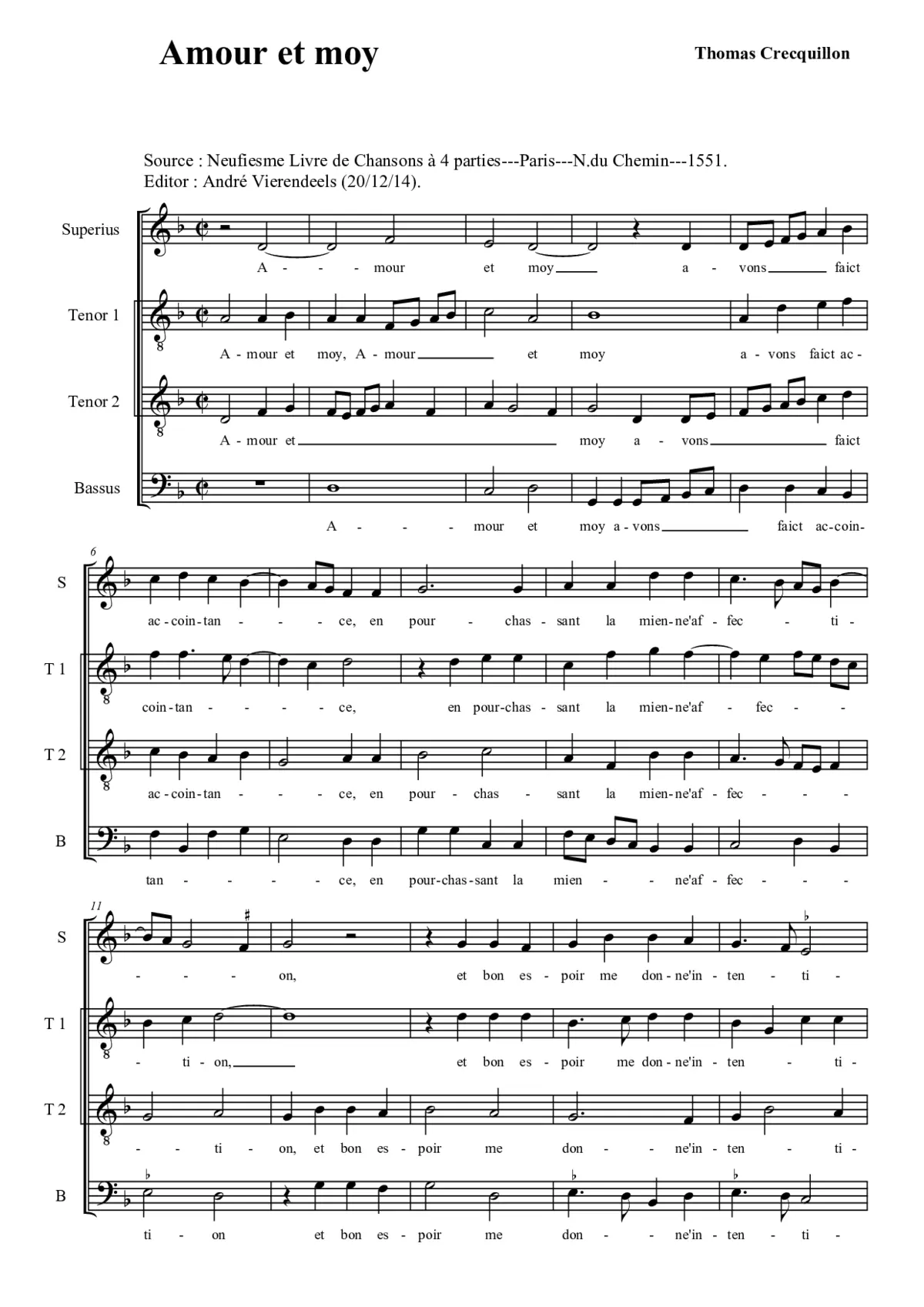Amour et moy - Page 1