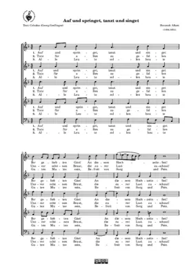 Auf und springet, tanzt und singet