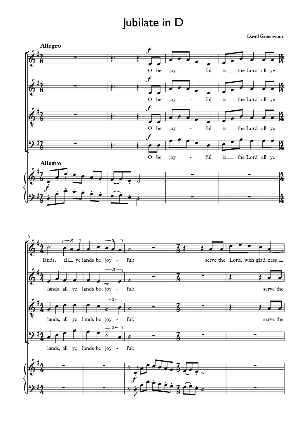 Jubilate in D - Page 1