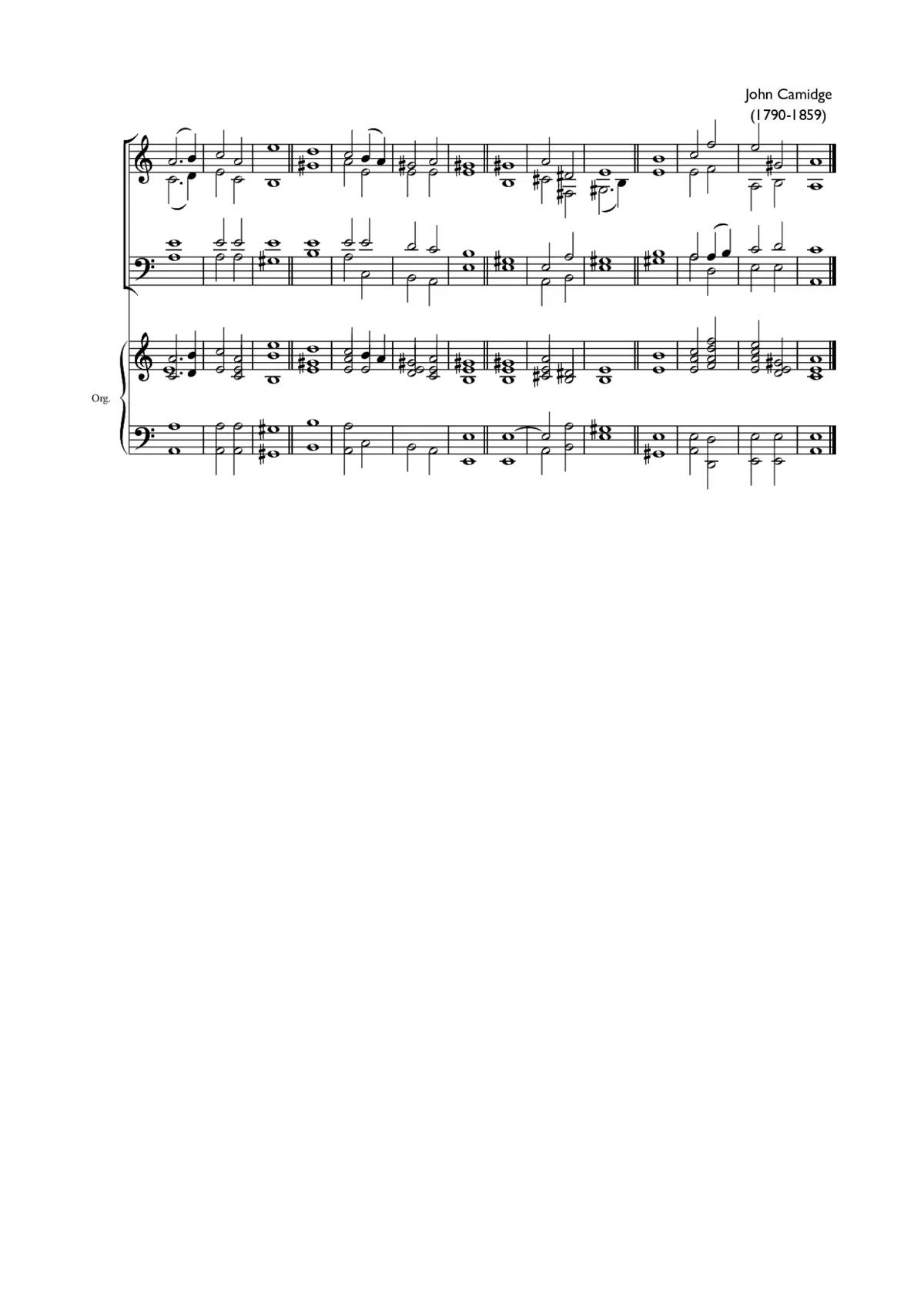 Double chant in A minor - Page 1