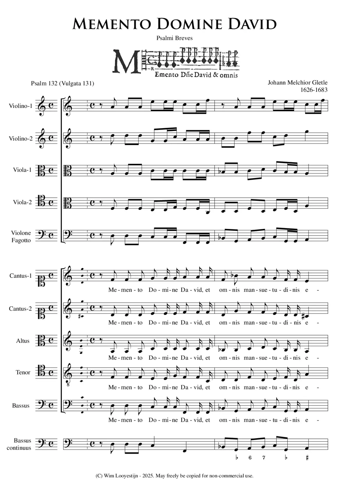 Memento Domine David - Page 1