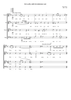 Ich wollt' daß ich daheime wär