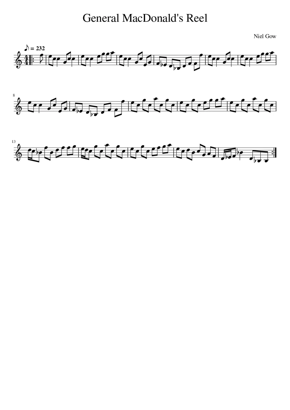 General MacDonald's Reel - Page 1