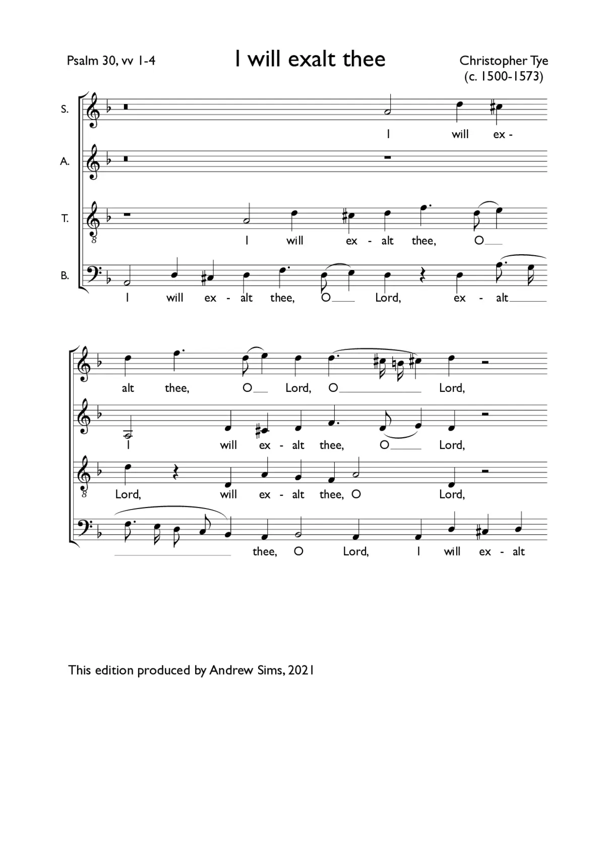 I will exalt thee - Page 1