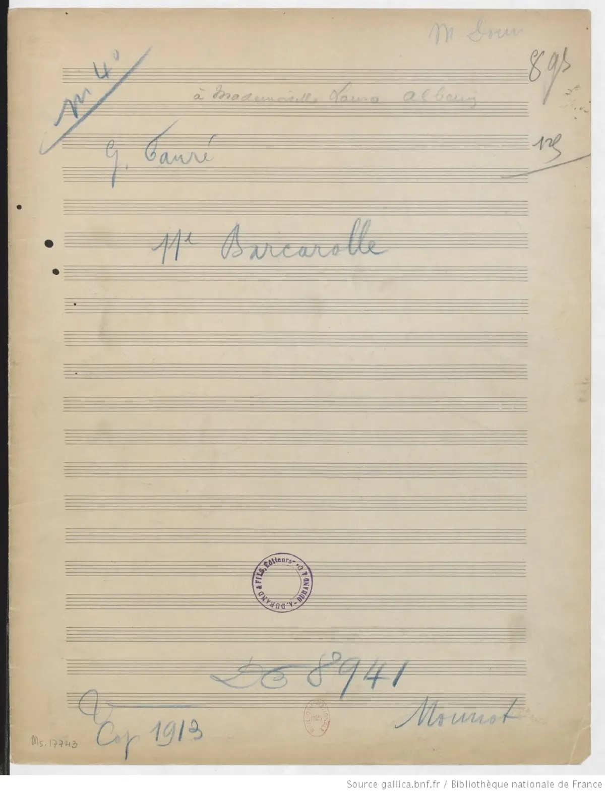 Barcarolle No.11 - Page 1